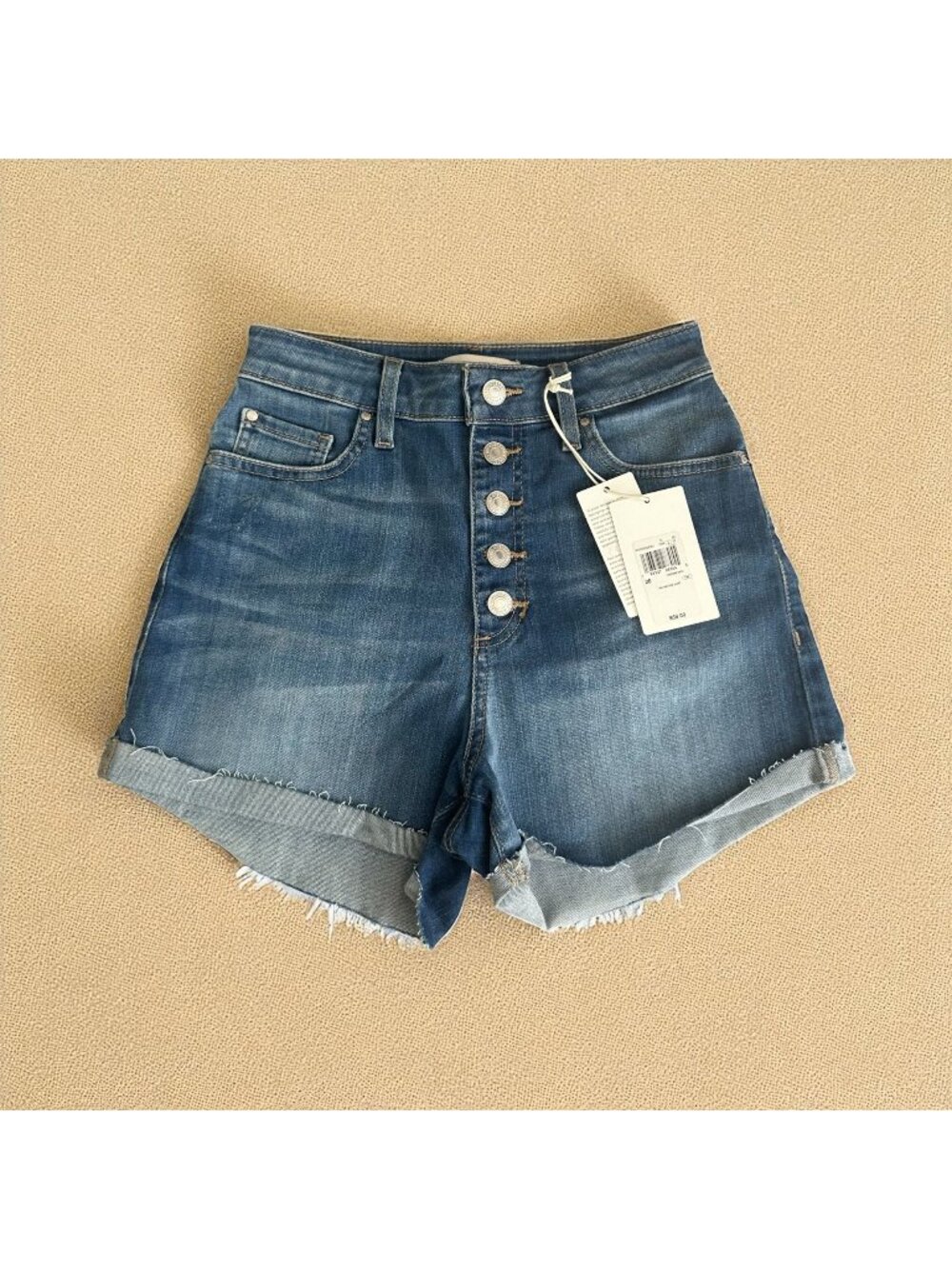 GUESS Button Fly High Rise Denim Shorts Size 26 NEW NWT